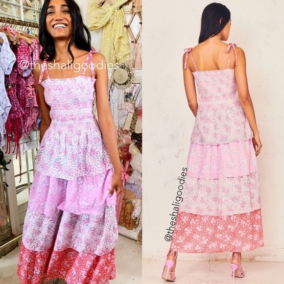 LOVESHACKFANCY Famous Tiered Patchwork Dress founder favorite - Picture 3 of 16